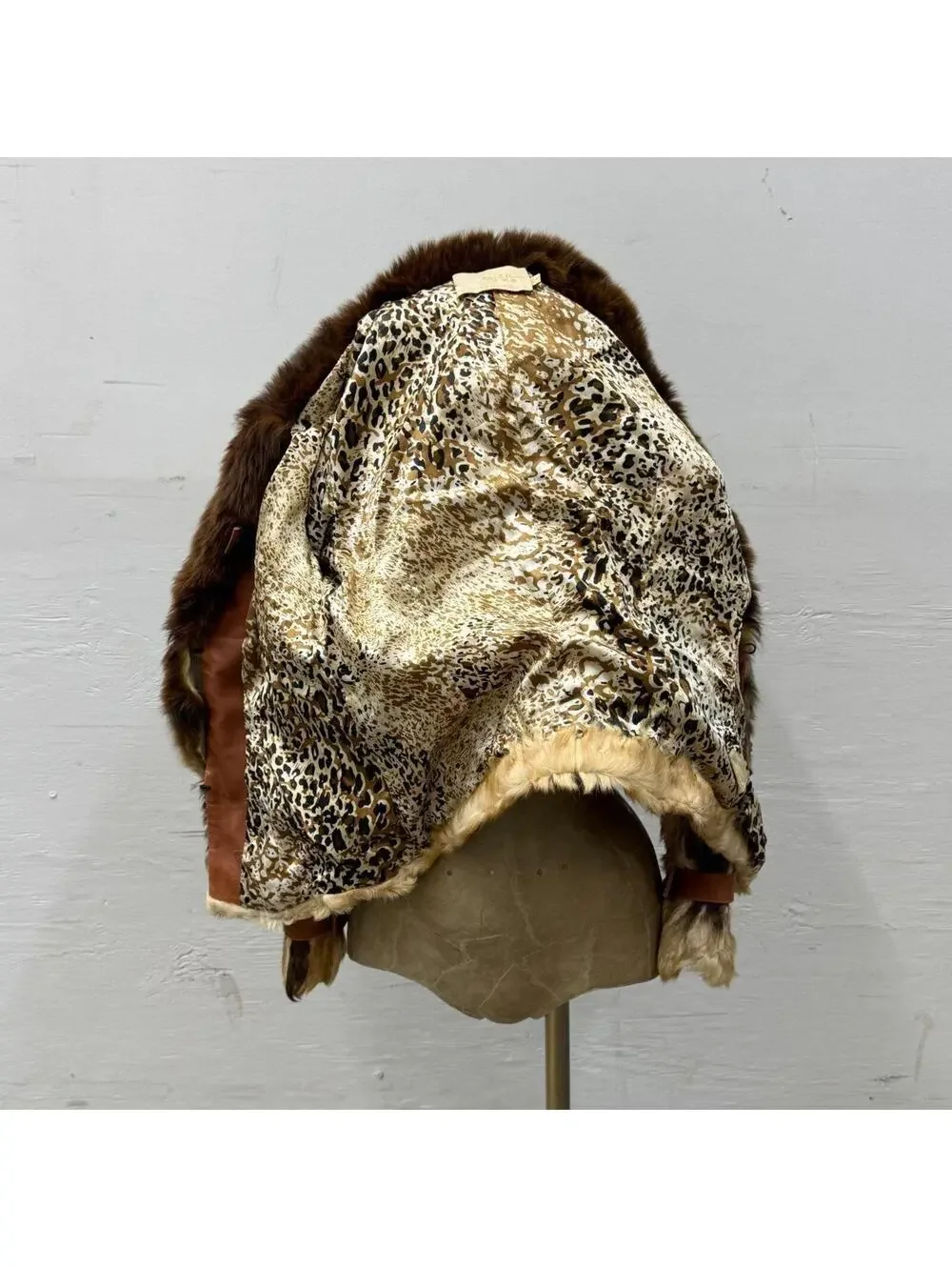 Vintage Y2K Brown Calfskin & Fox Fur Jacket - Picture 8 of 8